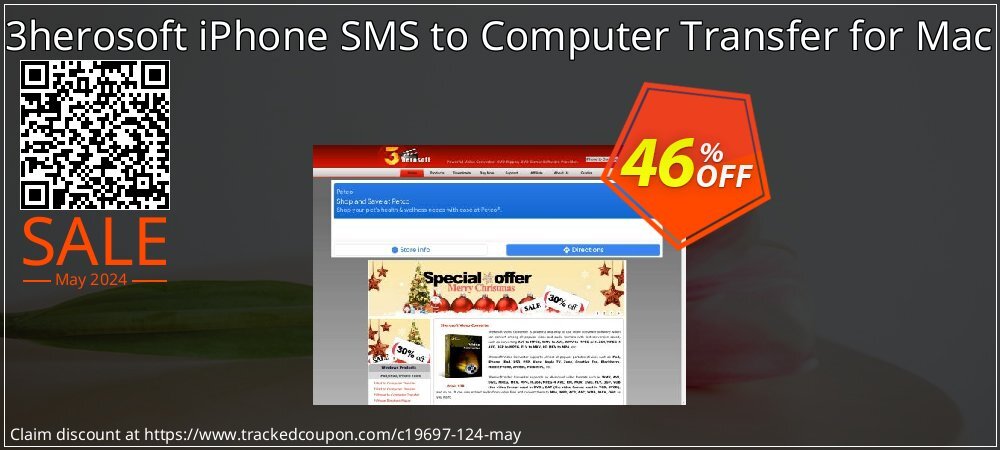 3herosoft iPhone SMS to Computer Transfer for Mac coupon on National Smile Day super sale
