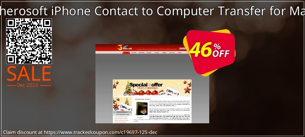 3herosoft iPhone Contact to Computer Transfer for Mac coupon on New Year's eve offering sales