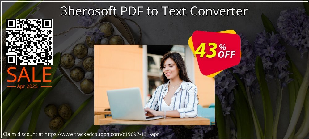 3herosoft PDF to Text Converter coupon on Palm Sunday offer