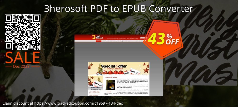 3herosoft PDF to EPUB Converter coupon on April Fools' Day offering sales