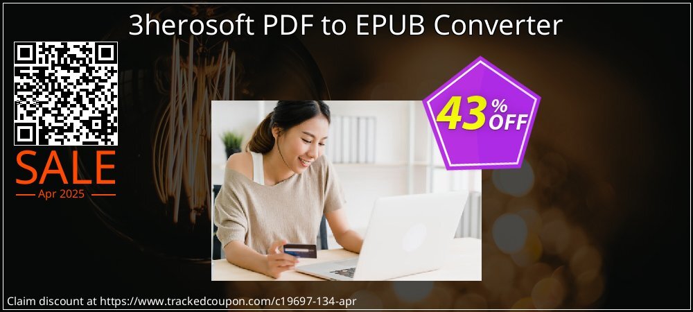 3herosoft PDF to EPUB Converter coupon on April Fools' Day offering sales