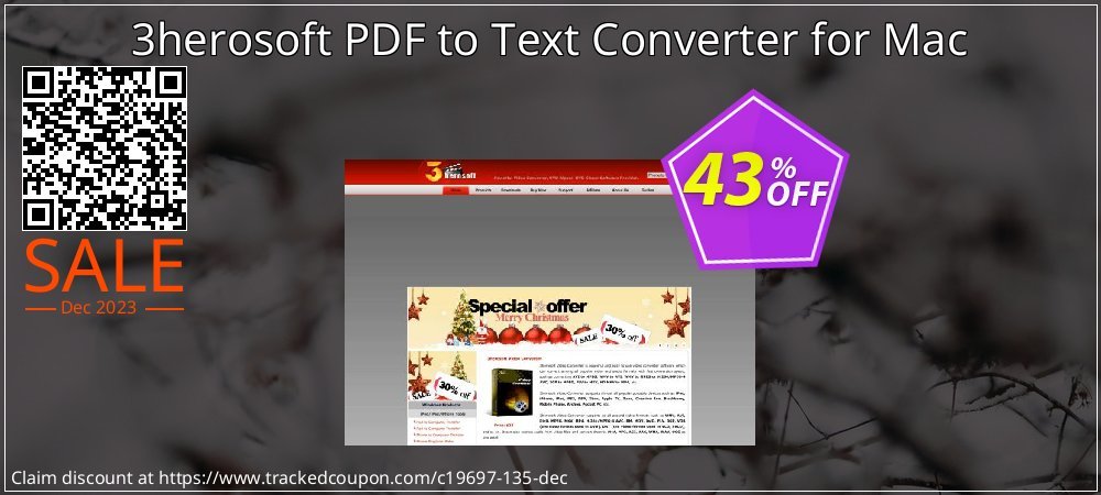 3herosoft PDF to Text Converter for Mac coupon on National Walking Day discounts