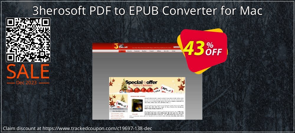 3herosoft PDF to EPUB Converter for Mac coupon on Easter Day deals