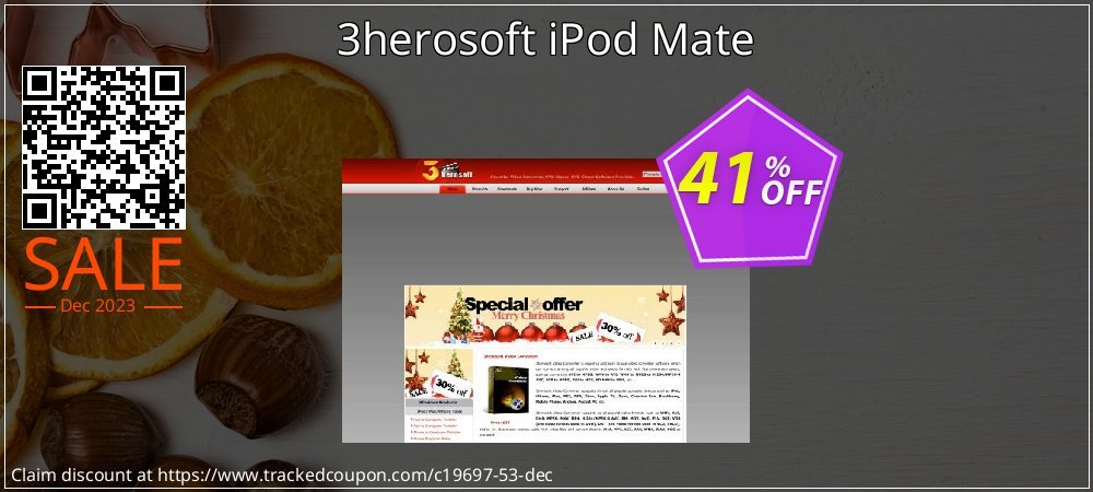 3herosoft iPod Mate coupon on Xmas Day offering sales
