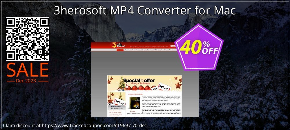 3herosoft MP4 Converter for Mac coupon on World Backup Day offering discount