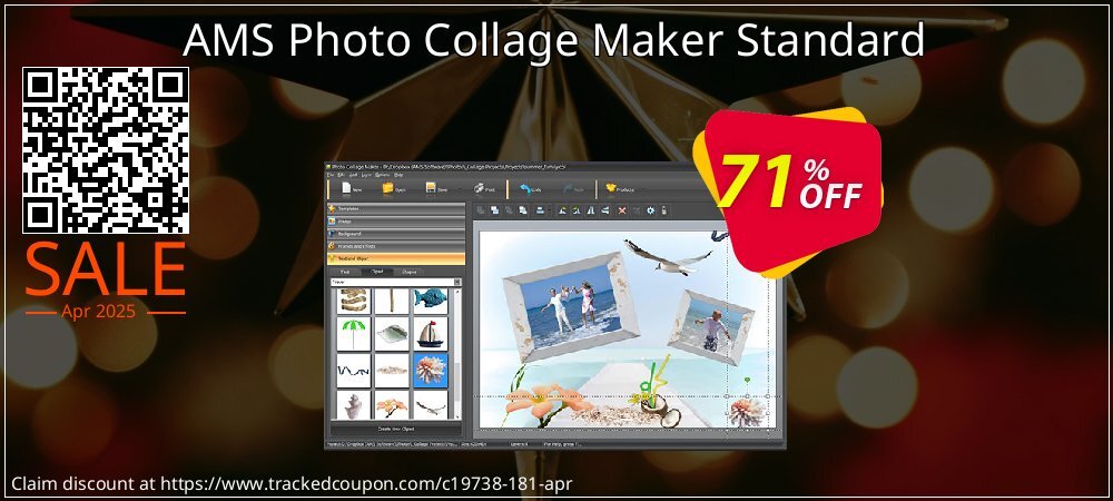 AMS Photo Collage Maker Standard coupon on World Party Day offering discount