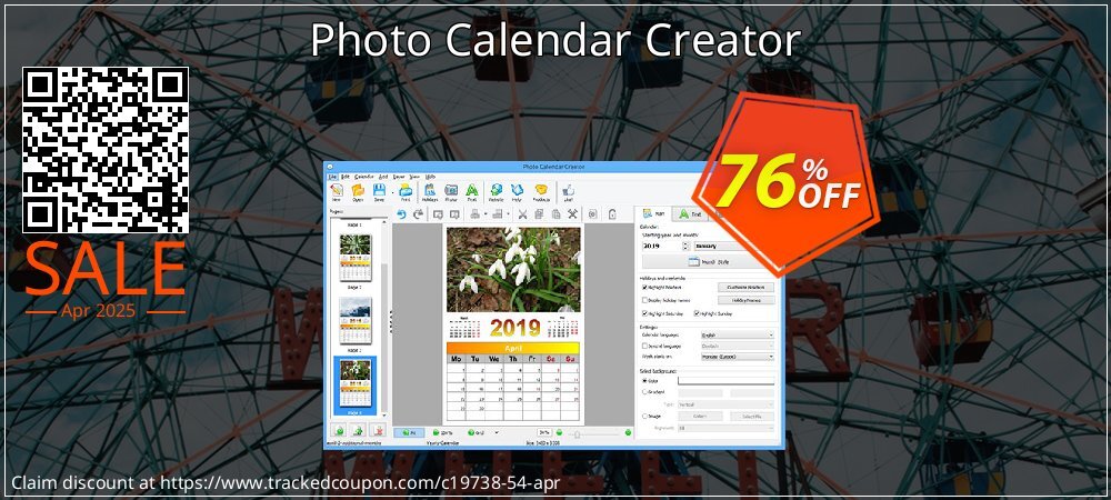 Photo Calendar Creator coupon on World Milk Day offering sales