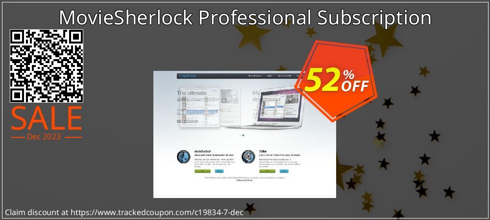 Get 50% OFF MovieSherlock Professional Subscription offering sales