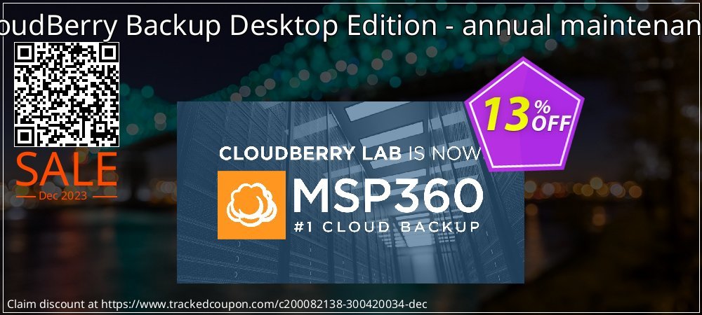 CloudBerry Backup Desktop Edition - annual maintenance coupon on Tell a Lie Day super sale