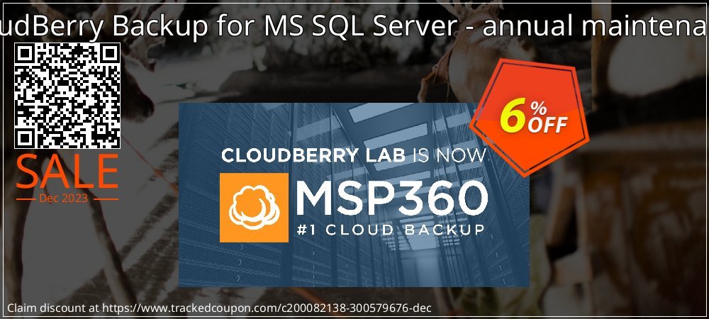 CloudBerry Backup for MS SQL Server - annual maintenance coupon on National Loyalty Day discounts