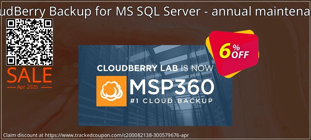 CloudBerry Backup for MS SQL Server - annual maintenance coupon on World Party Day super sale