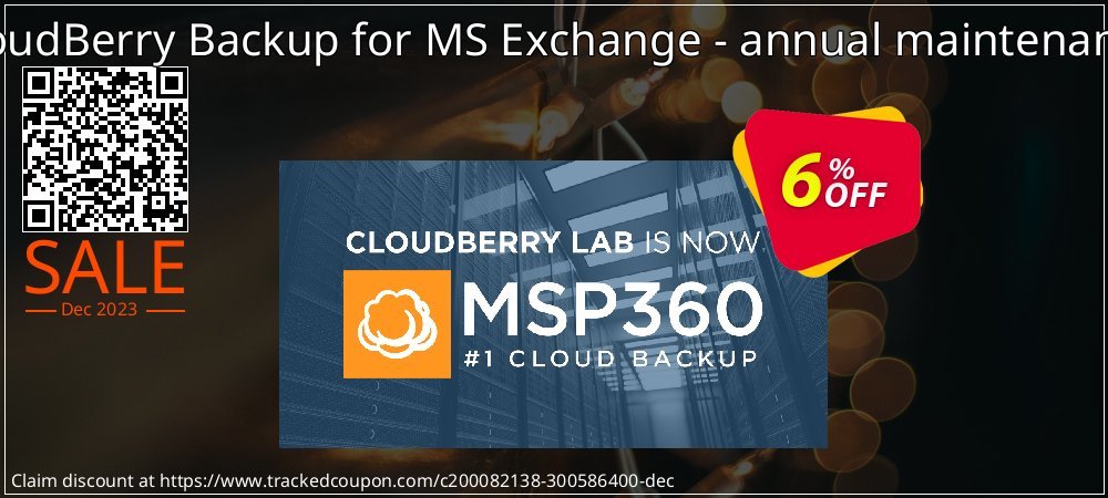 CloudBerry Backup for MS Exchange - annual maintenance coupon on National Walking Day discounts