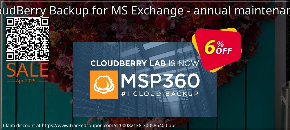 CloudBerry Backup for MS Exchange - annual maintenance coupon on National Walking Day discounts