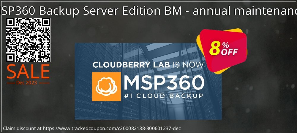 MSP360 Backup Server Edition BM - annual maintenance coupon on Working Day offering discount
