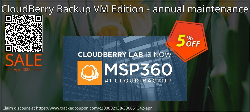 CloudBerry Backup VM Edition - annual maintenance coupon on April Fools' Day offering sales