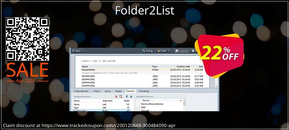 Folder2List coupon on World Backup Day sales