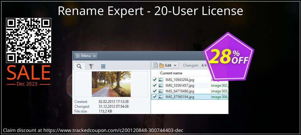 Rename Expert - 20-User License coupon on Constitution Memorial Day promotions