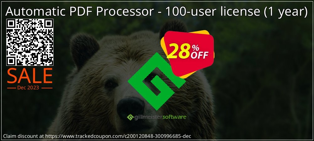 Automatic PDF Processor - 100-user license - 1 year  coupon on Mother Day offer