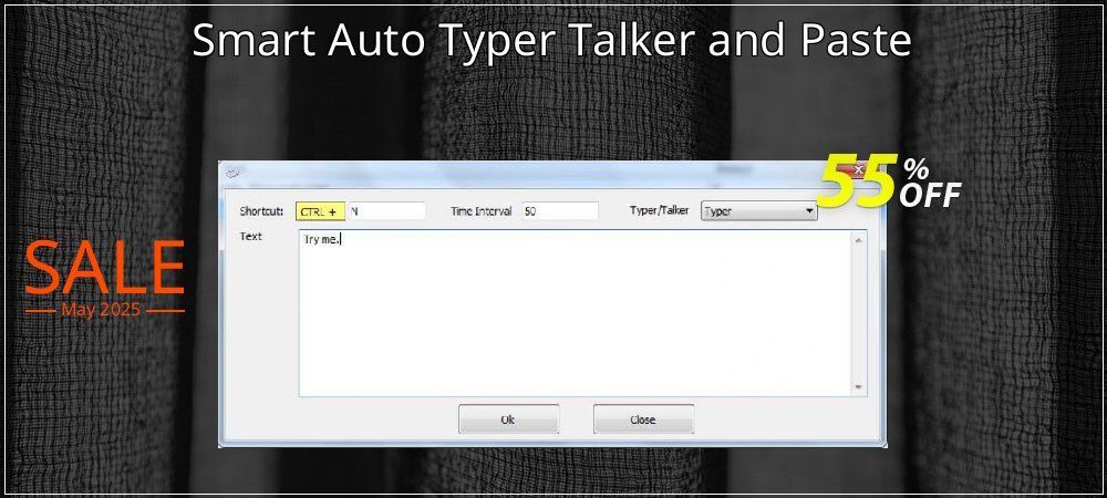 Smart Auto Typer Talker and Paste coupon on Mother's Day discounts