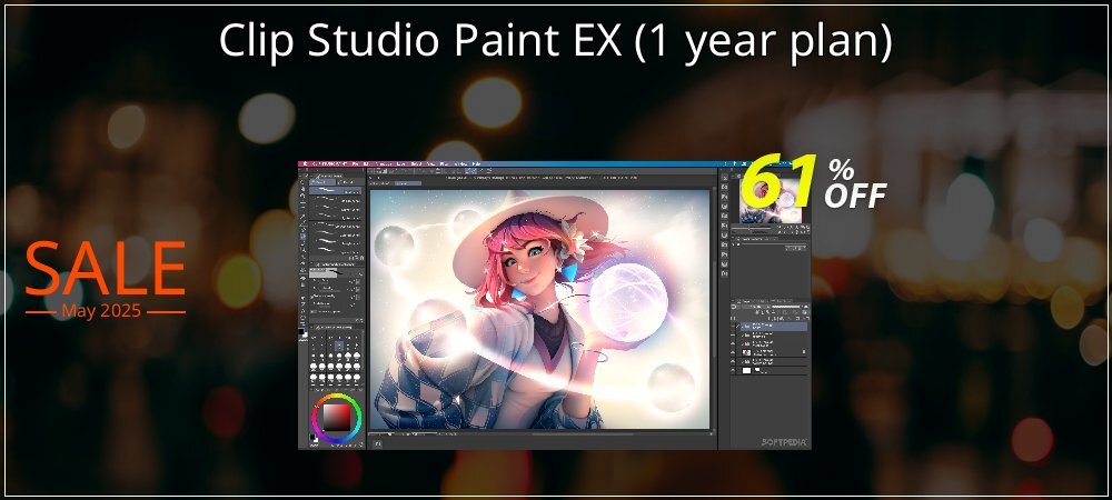 Clip Studio Paint EX - 1 year plan  coupon on World Party Day deals