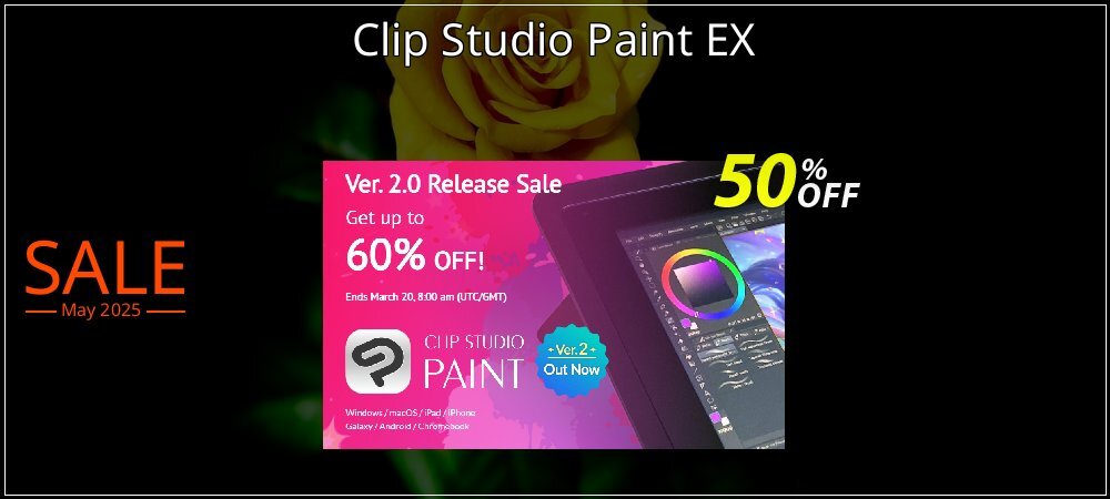 Clip Studio Paint EX coupon on Mother's Day discounts