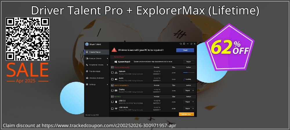 Driver Talent Pro + ExplorerMax - Lifetime  coupon on Working Day sales