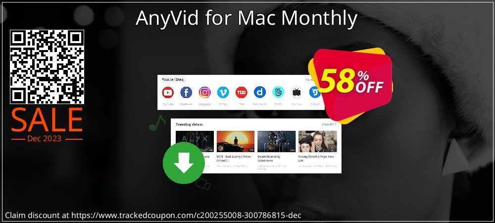 AnyVid for Mac Monthly coupon on Mother's Day sales