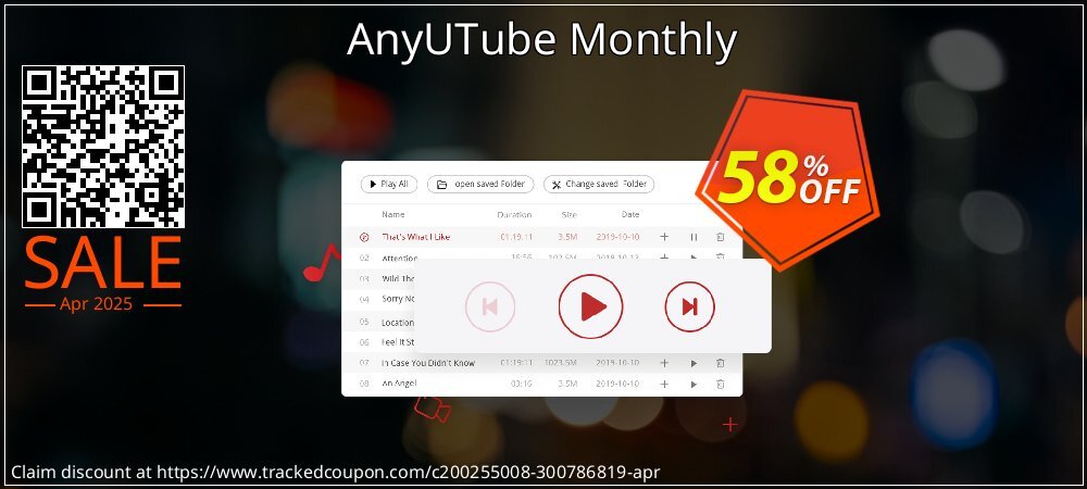 AnyUTube Monthly coupon on National Smile Day offering discount