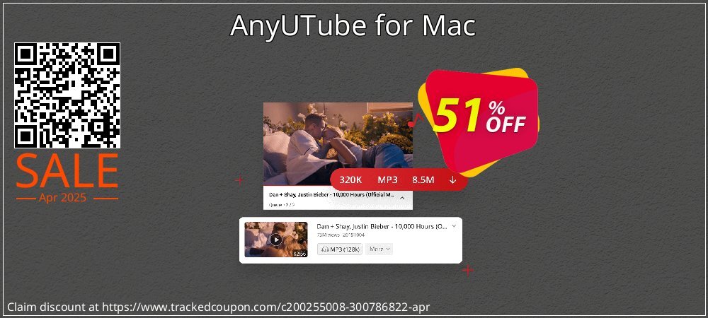 AnyUTube for Mac coupon on National Memo Day discounts