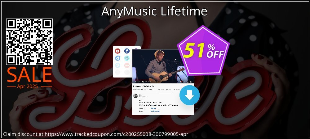 AnyMusic Lifetime coupon on National Walking Day discount