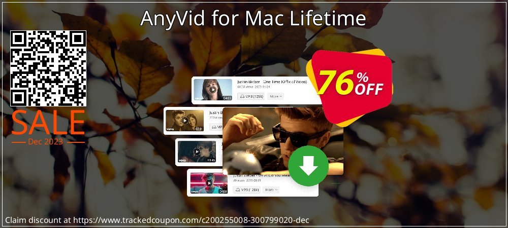 AnyVid for Mac Lifetime coupon on National Walking Day sales