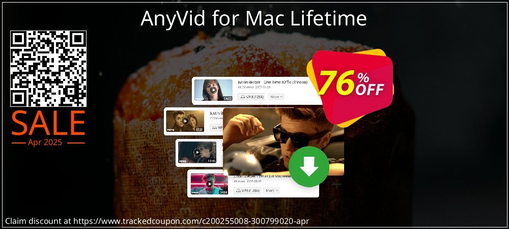 AnyVid for Mac Lifetime coupon on National Walking Day sales