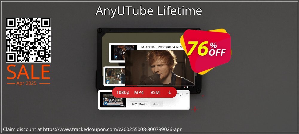 AnyUTube Lifetime coupon on World Party Day super sale