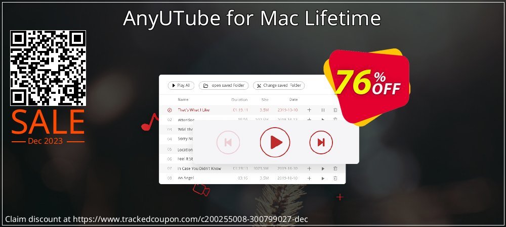 AnyUTube for Mac Lifetime coupon on National Memo Day promotions