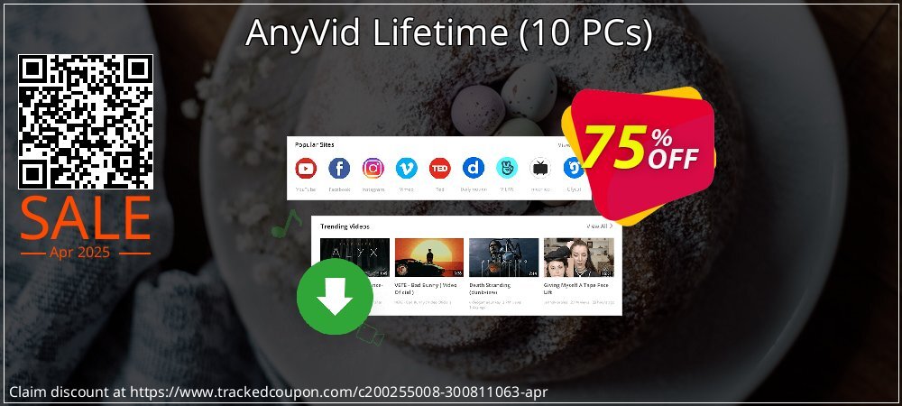 AnyVid Lifetime - 10 PCs  coupon on Social Media Day discount