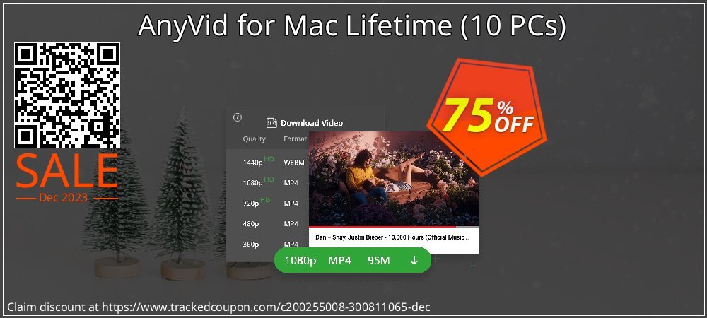 AnyVid for Mac Lifetime - 10 PCs  coupon on National Walking Day discount