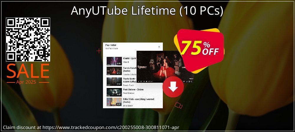 AnyUTube Lifetime - 10 PCs  coupon on World Party Day sales