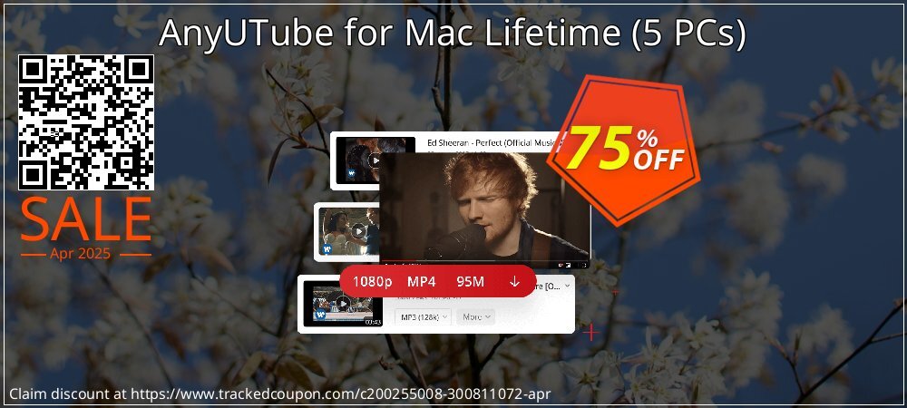 AnyUTube for Mac Lifetime - 5 PCs  coupon on April Fools' Day deals