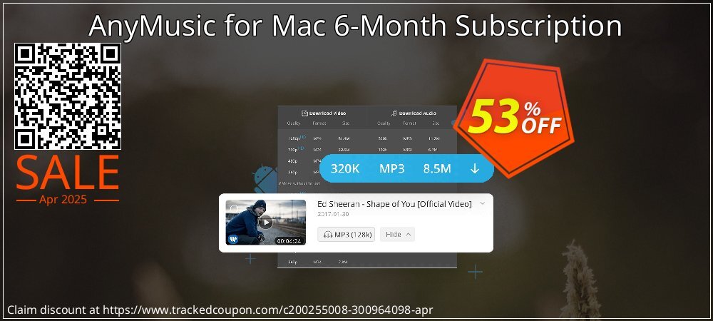 AnyMusic for Mac 6-Month Subscription coupon on Easter Day sales