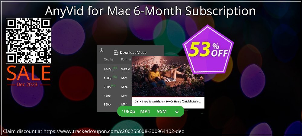 AnyVid for Mac 6-Month Subscription coupon on National Memo Day offering sales