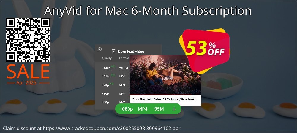AnyVid for Mac 6-Month Subscription coupon on Working Day offering sales
