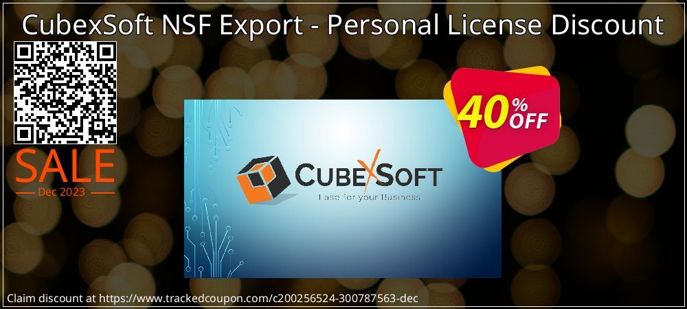CubexSoft NSF Export - Personal License Discount coupon on Constitution Memorial Day offering sales