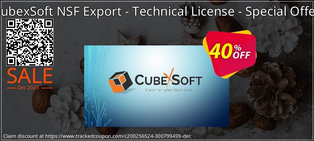 CubexSoft NSF Export - Technical License - Special Offer coupon on World Password Day discounts