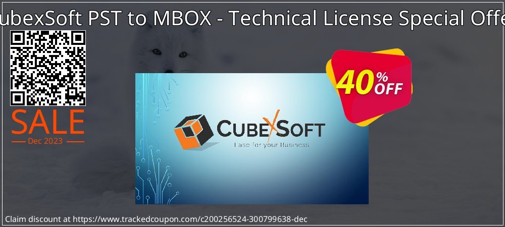 CubexSoft PST to MBOX - Technical License Special Offer coupon on Virtual Vacation Day sales