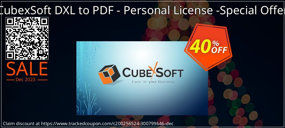 CubexSoft DXL to PDF - Personal License -Special Offer coupon on World Party Day sales