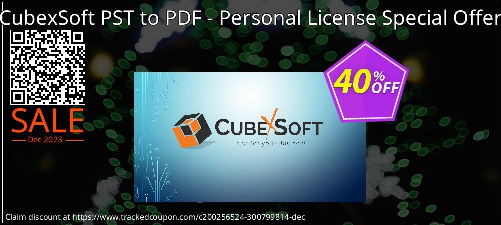 CubexSoft PST to PDF - Personal License Special Offer coupon on April Fools' Day offering sales