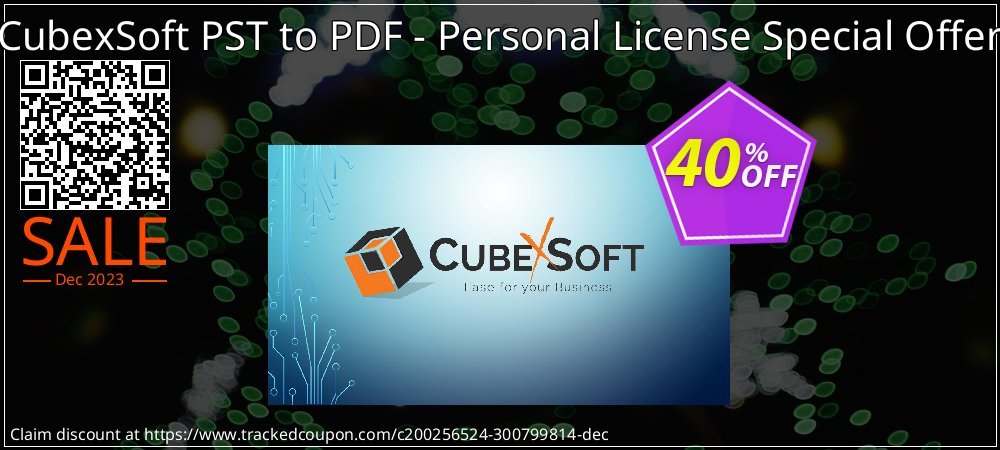 CubexSoft PST to PDF - Personal License Special Offer coupon on World Password Day discounts