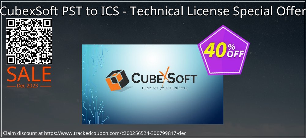 CubexSoft PST to ICS - Technical License Special Offer coupon on Working Day deals