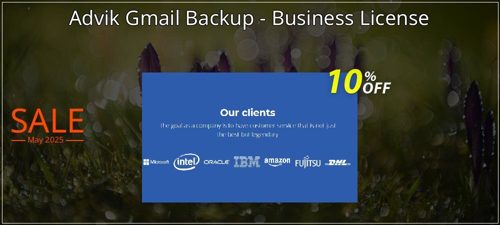 Advik Gmail Backup - Business License coupon on World Party Day discounts