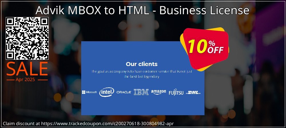 Advik MBOX to HTML - Business License coupon on Working Day sales